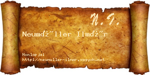 Neumüller Ilmár névjegykártya